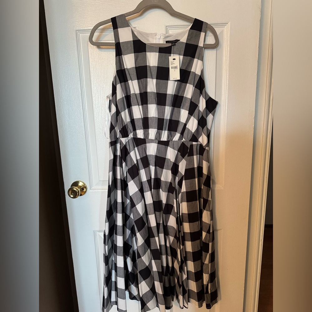 Gingham midi dress